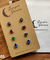 Hypoallergenic Stainless Steel CZ & Opalite Earring Set 4 Pairs Silver Colour -  605