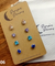 Hypoallergenic Stainless Steel CZ & Opalite Earring Set 4 Pairs Silver Colour -  606