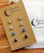 Hypoallergenic Stainless Steel CZ Earring Set 4 Pairs Silver Colour -  618