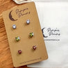 Hypoallergenic Stainless Steel CZ Earring Set 3 Pairs Silver Colour 637