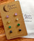 Hypoallergenic Stainless Steel CZ Earring Set 4 Pairs Silver Colour -  640