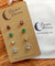 Hypoallergenic Stainless Steel CZ Earring Set 4 Pairs Silver Colour -  641