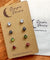 Hypoallergenic Stainless Steel CZ Earring Set 4 Pairs Silver Colour -  673