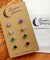 Hypoallergenic Stainless Steel CZ Earring Set 4 Pairs Silver Colour -  675