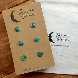Hypoallergenic Stainless Steel CZ & Opal Earring Set