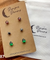 Hypoallergenic Stainless Steel CZ & Opal Earring Set