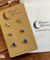 Hypoallergenic Stainless Steel CZ & Opal Earring Set 3 Pairs Silver Colour 806