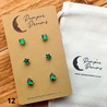 Hypoallergenic Stainless Steel Hearts Stars & Teardrops CZ Earring Set 3 Pairs Silver Colour 12