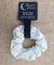Cream & Blue Floral Design Organic Cotton Eco-Friendly Hair Scrunchies - Pamper Dreams