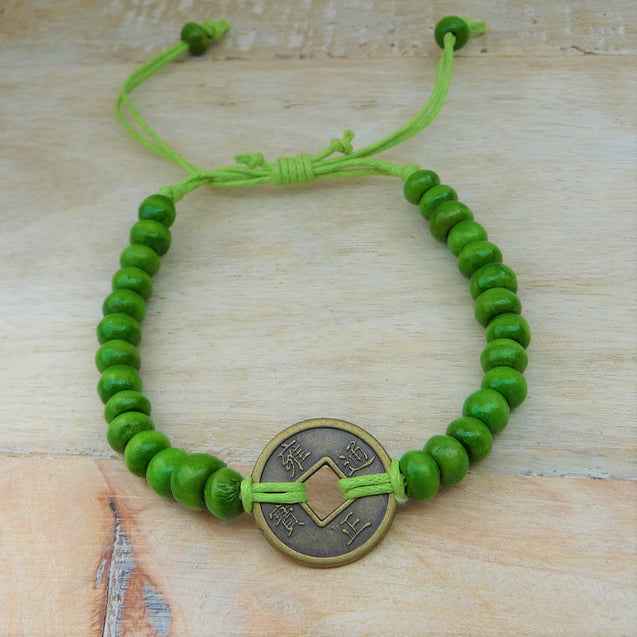 Bali Feng Shui Good Fortune Bracelet - Green - Pamper Dreams