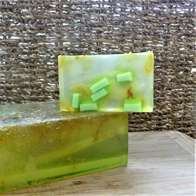 Freshly Cut Grass & Calendula Soap Slice do - Pamper Dreams