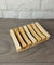 Light Wood Ribbed Rectangle Soap Rack Soap Dish - Pamper Dreams
