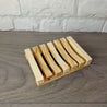 Light Wood Ribbed Rectangle Soap Rack Soap Dish - Pamper Dreams