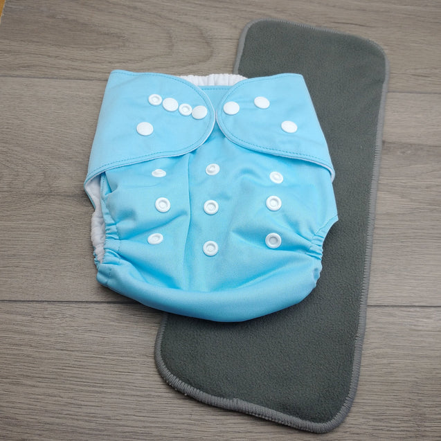 Blue Cloth Pocket Nappy And Bamboo Charcoal Insert
