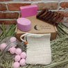 Strawberry Body Pamper Gift Set With Dark Wood Soap Rack