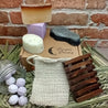 Lavender All In Pamper Gift Set With Dark Wood Soap Rack