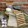Lavender All In Pamper Gift Set With Light Wood Soap Rack