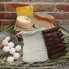 Satsuma Body And Feet Pamper Gift Set With Dark Wood Soap Rack