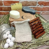 Natures Way Body And Feet Pamper Gift Set With Light Wood Soap Rack