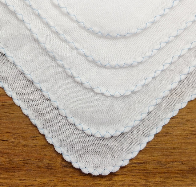 Blue Edge Couble Layer Muslin Cloth