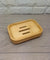 Rounded Box Style Rectangle Bamboo Soap Dish