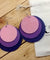 Layered Circles Faux Wood Statement Drop Earrings