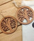 Tree Of Life Faux Wood Statement Drop Earrings