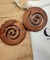 Swirl Faux Wood Statement Drop Earrings