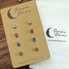 Hypoallergenic Stainless Steel Stud CZ Earring Set 4 Pairs Silver Colour - 14