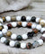 Set of 2 Friendship Bracelets - Peace - Picasso Jasper & White Howlite - Pamper Dreams