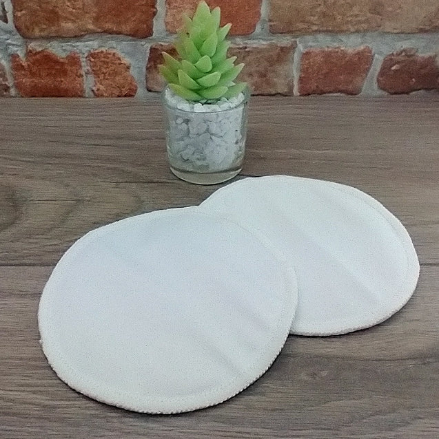 White Reusable Triple Layer Leakproof Nursing Breast Pads