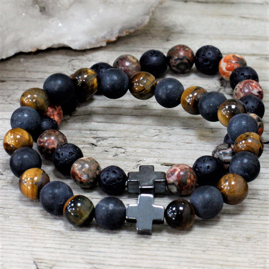 Spiritual Protection Bracelets | Tiger Eye Black Stone | Pamper Dreams