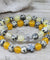 Set of 2 Friendship Bracelets - Protection - Dalmation Jasper & Yellow Agate - Pamper Dreams