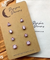 Hypoallergenic Stainless Steel Geometric CZ Earring Set 4 Pairs Silver Colour 05 Lilac