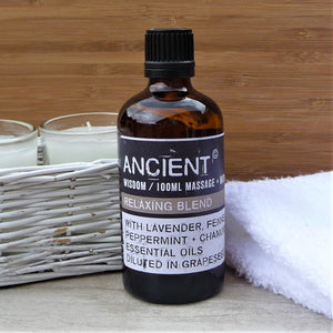 Relaxing Blend Lavender, Fennel, Peppermint & Chamomile Massage & Bath Oil - Pamper Dreams