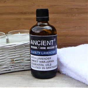 Sleepy Lavender Blend Lavender & Sweet Marjoram Massage & Bath Oil - Pamper Dreams